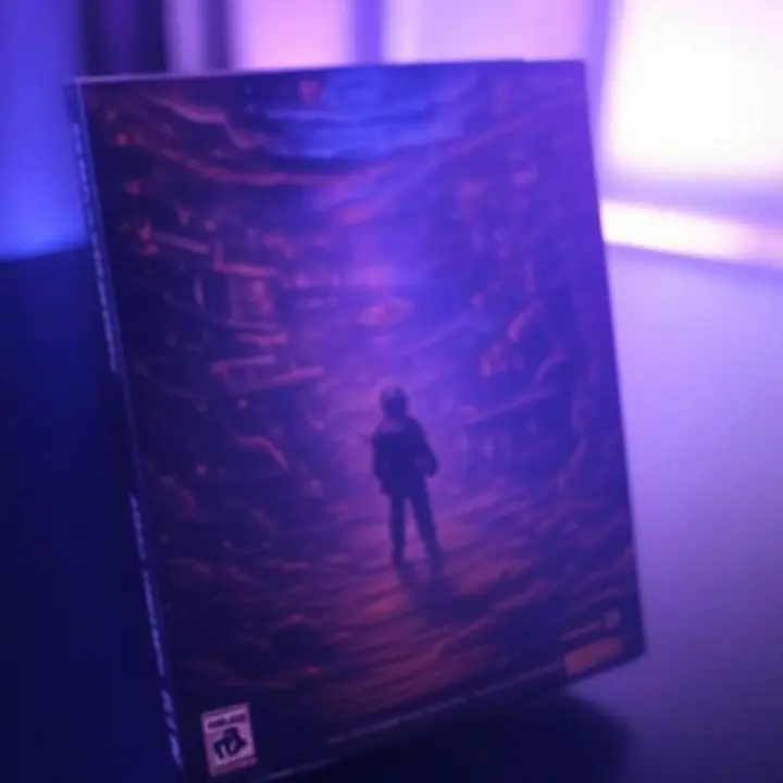 Dynamiczna grafika promocyjna gry miesiąca z intensywnym, neonowym światłem