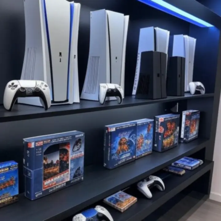 Ekspozycja konsol i akcesoriów PlayStation